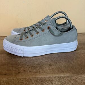 Converse CTAS Lift Platform Women's Size 10.5 Sneakers Dark Stucco Leather shoes